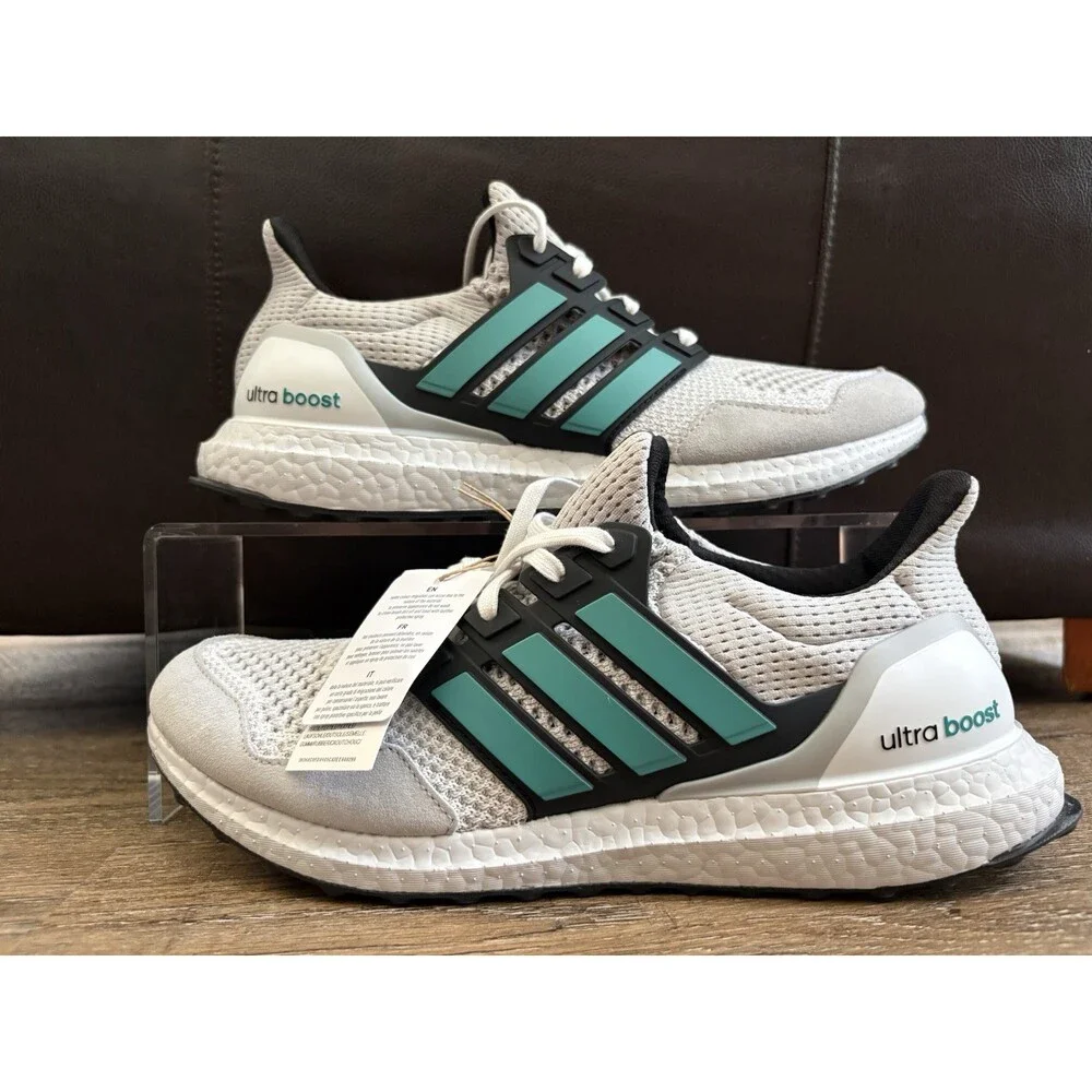 Adidas Ultraboost 1.0 Running Shoe White Teal Men’s Sz 14 JQ0823
